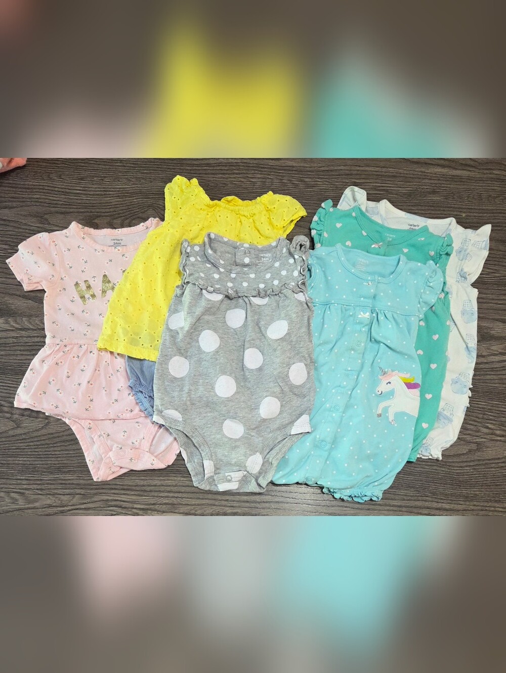 Gray Polka Dot Baby Onesie (24M)